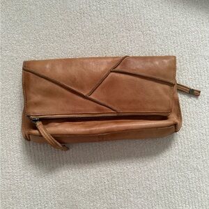 Tan Leather Clutch